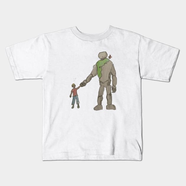 Rock Giant Goes for a Walk Kids T-Shirt by Sub_Scholars